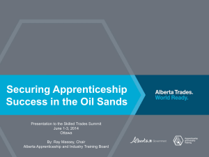 Securing Apprenticeship Success in the Oil Sands