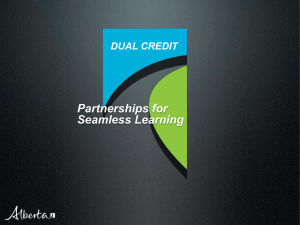 dual credit - Alberta Education