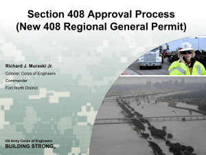 Section 408 Approval Process