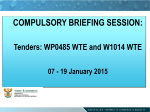 Presentation WP0485 and W1014 Jan 2015