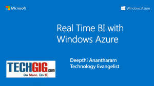 Real Time BI with Windows Azure