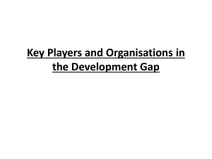 Key Players in the Development Gap