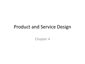 Product and Service Design - U