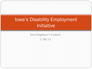 Iowa*s Disability Employment Initiative