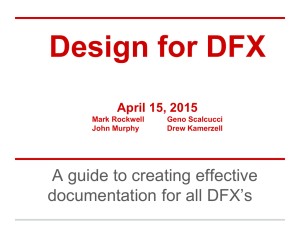 Design for DFX - Jonathan M. Weaver