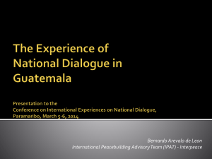 National Dialogue in Guatemala