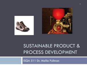 Sustainable Product & process development