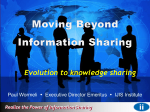 Realize the Power of Information Sharing
