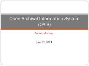 Open Archival Information System (OAIS)
