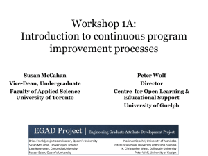 CEEA 2012 Workshop 2-1A - EGAD Project