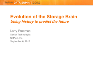 Evolution of the Storage Brain