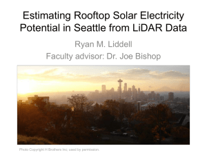Estimating Rooftop Solar Electricity in Seattle from LIDAR Data