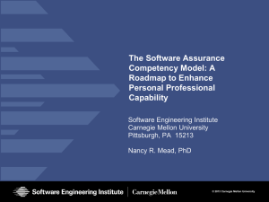 Software Assurance Competency Model