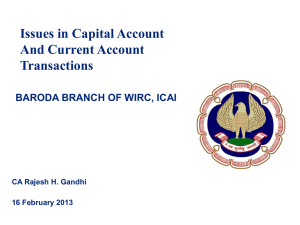 Issues in Capital Account And Current Account