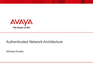 Authenticated Networks Architecture