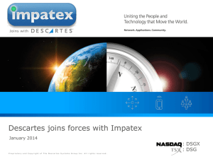 DownloadDescartes Joins Forces with Impatex Company Overview