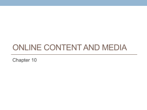 Chapter 10 - Online Content and Media