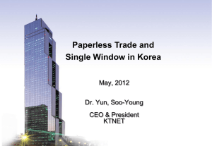 Session 6 – Paperless Trade and Single Window in Korea