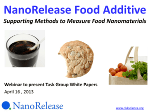 NanoRelease Food Additive - International Life Sciences Institute