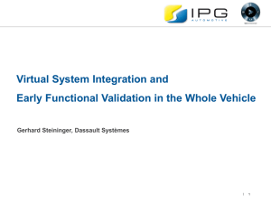 Virtual System Integration and Early Functional Validation in the