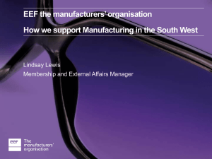 How EEF supports manufacturers