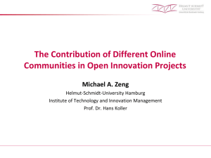 The Contribution of Different Online Communities
