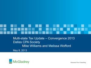 Multi-state Tax Update