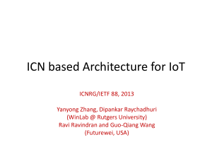 Context Centric ICN based Architecture for IoT
