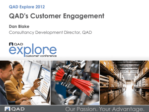 QAD`s Customer Engagement