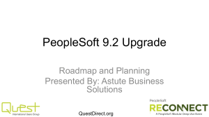 RECONNECT powerpoint - PeopleSoft 9.2 is around the corner