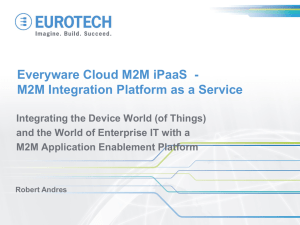 M2M integration Platform as a Service (iPaaS)