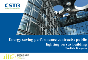 Energy saving performance contracts: public lighting versus building