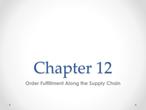 Order Fulfillment and Logistics