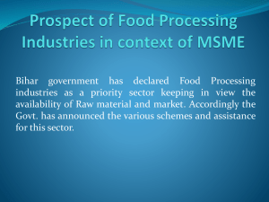 Prospect of Food Processing Industries in context of