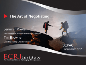 The Art of Negotiations