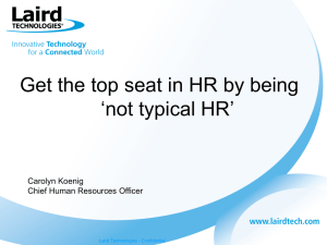 Get the top seat in HR by being *not typical HR*