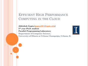 HPC Cloud - Parallel Programming Laboratory