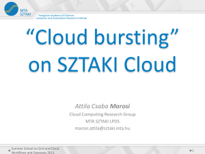 cloud - MTA SZTAKI LPDS