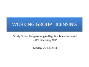 WG-4 Licensing, Progress Report, 29 Juli 2011