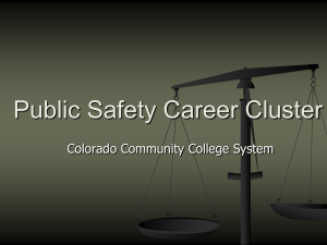 Public Safety/Criminal Justice Cluster Overview