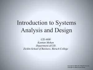 Introduction to Analysis and Design - Faculty Web Server