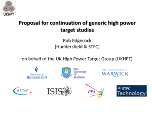 Generic high power target studies