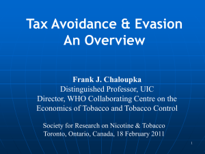 Tax Avoidance & Evasion An Overview