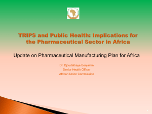 TRIPS and Public Health - The Commissioner for Trade and Industry