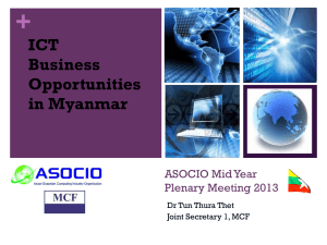 ICT Business Opportunities in Myanmar (From MCF)