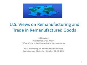 APEC Workshop on Remanufactured Goods