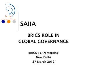 BRICS role in Global Governance
