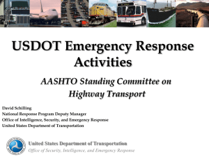 David Schilling, USDOT - Subcommittee on Highway Transport