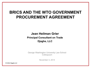 BRICS and the WTO Government Procurement Agreement