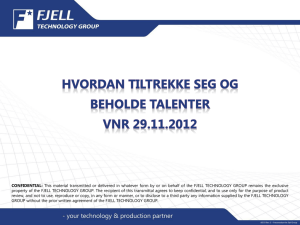 Presentasjon for VNR - Fjell Technology Group